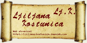Ljiljana Koštunica vizit kartica